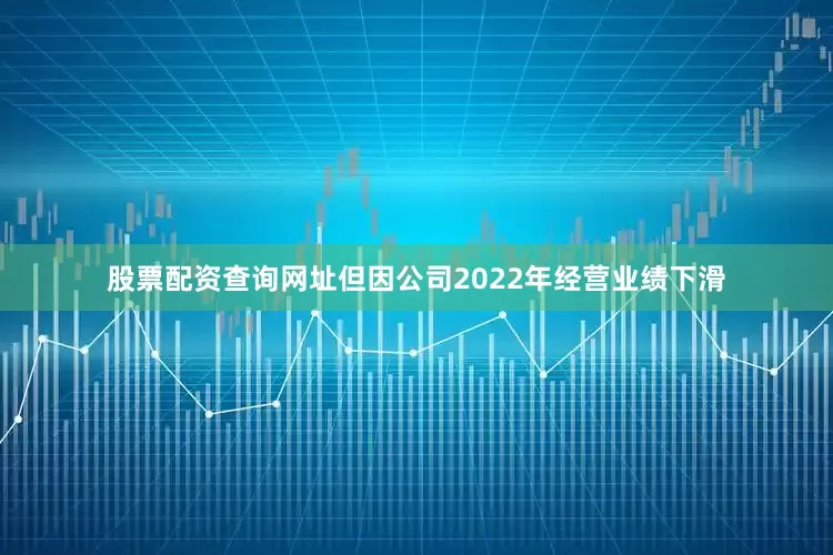 股票配资查询网址但因公司2022年经营业绩下滑