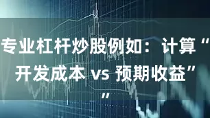 专业杠杆炒股例如：计算“开发成本 vs 预期收益”
